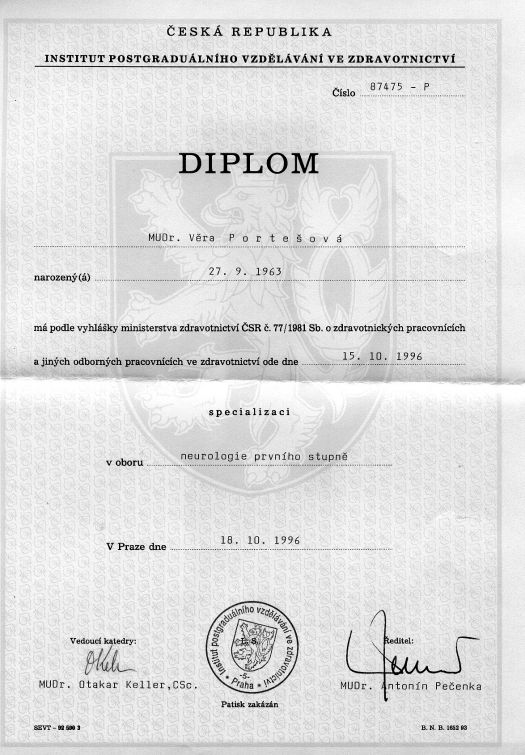 Diplom - Neurologie I.